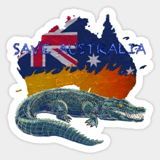 Save Australia Crocs Sticker